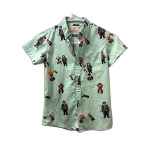 RSVLTS x Home Alone Shirt Button Up Boys size XS The Roosevelts Christmas XMAS